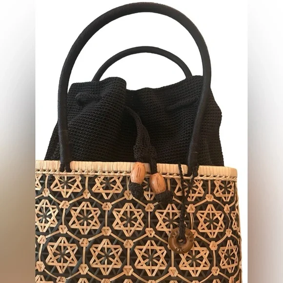 The Sak Basket Purse with Signature Sak Interior Bag. Rare - Picture 7 of 12